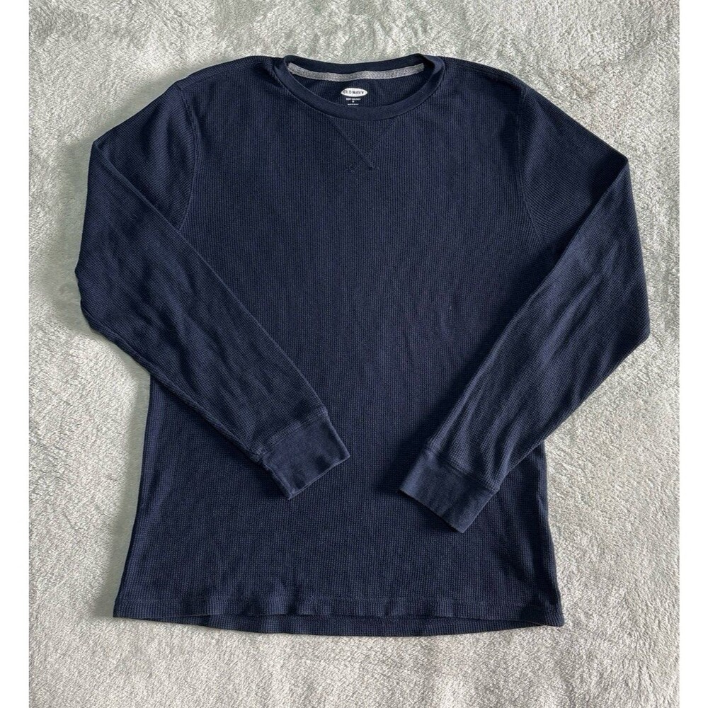 Old Navy mens long sleeve waffle knit thermal shirt winter layering crew neck